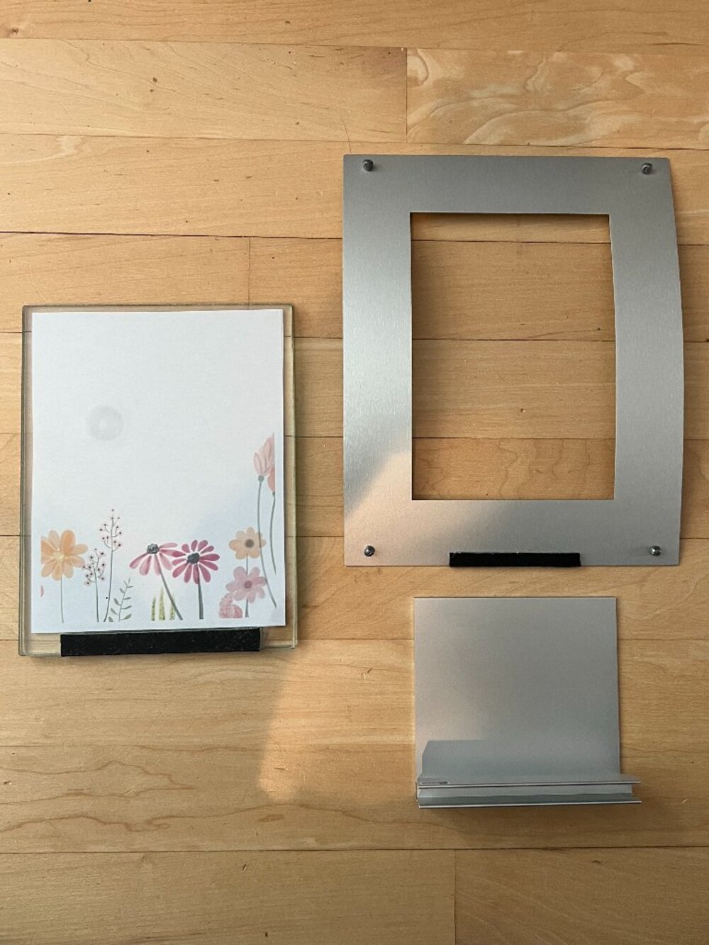 InFORM | Vintage Aluminum Picture Frame MCM Modernist Tabletop Easel - Picture 5 of 8